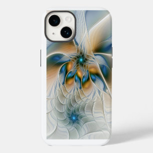 Zwevende, abstracte fantasie fractale kunst in bla Case-Mate iPhone 14 hoesje