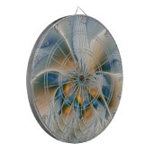 Zwevende, abstracte fantasie fractale kunst in bla dartbord (Voorkant Links)