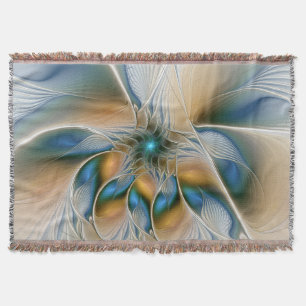 Zwevende, abstracte fantasie fractale kunst in bla deken