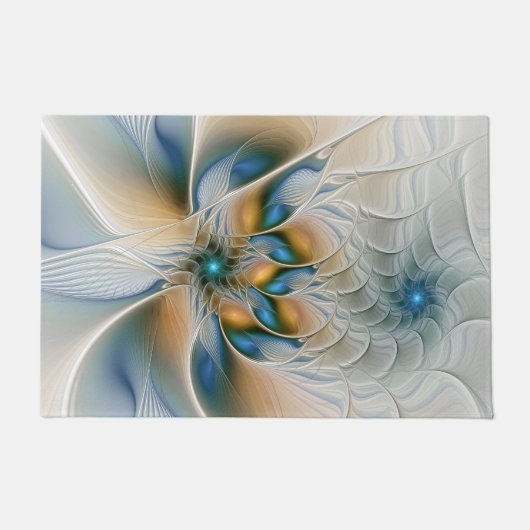 Zwevende, abstracte fantasie fractale kunst in bla deurmat (Voorkant)