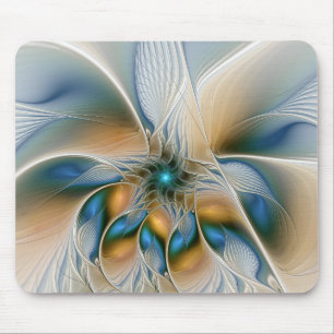 Zwevende, abstracte fantasie fractale kunst in bla muismat