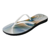 Zwevende, abstracte fantasie fractale kunst in bla teenslippers (Schuin)