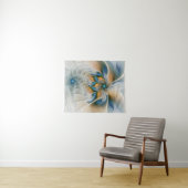 Zwevende, abstracte fantasie fractale kunst in bla wandkleed (In Situ (horizontaal))