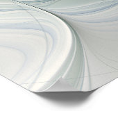 Zwevende, Abstracte Fantasie Fractale Kunst Met Bl Poster (Hoek)