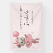 Zwevende Ballerina Beer Verjaardagsbanner Spandoek (Verticaal)