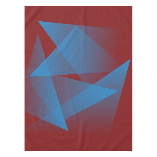 Zwevende blauwe fragmenten tafelkleed (Voorkant)