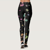 Zwevende Bloemen Leggings (Achterkant)