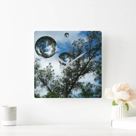 zwevende bollen vierkante klok (Huis)