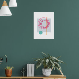 Zwevende Cirkel 5 Abstracte Kunst Poster