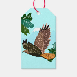 Zwevende Havik Cadeaubijsluiter Cadeaulabel