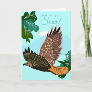 Zwevende Havik Viering Kaart
