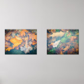 Zwevende kleurrijke herfstbladeren en takken muurkunst sets (Voorkant)
