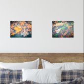 Zwevende kleurrijke herfstbladeren en takken muurkunst sets (Slaapkamer)