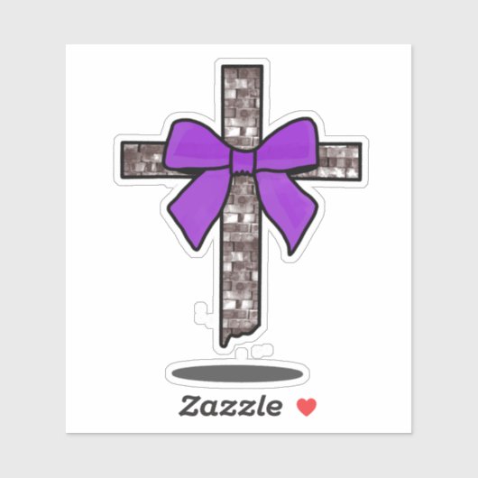 zwevende kruissticker sticker (Vel)