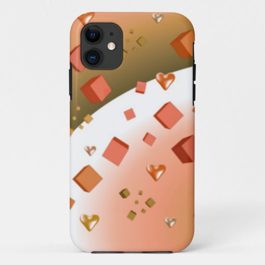 Zwevende Kubussen en Harten Case-Mate iPhone Case (Achterkant)