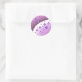 Zwevende Kubussen en Harten Ronde Sticker (Tas)