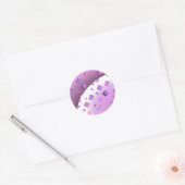 Zwevende Kubussen en Harten Ronde Sticker (Envelop)