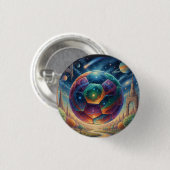 Zwevende Lichtbol Ronde Button 3,2 Cm (Voorkant /achterkant)