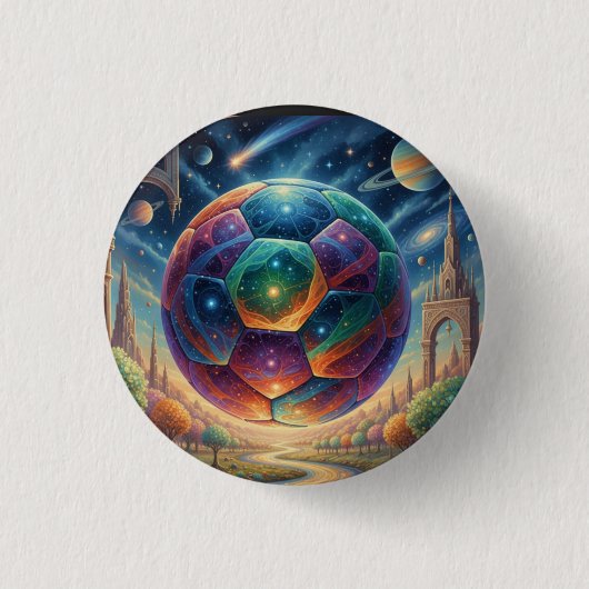 Zwevende Lichtbol Ronde Button 3,2 Cm (Voorkant)