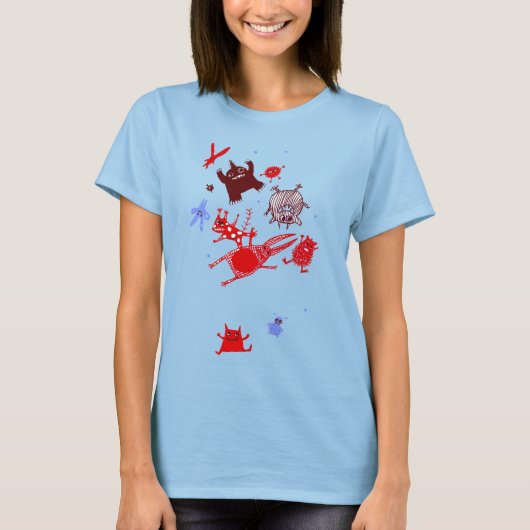 zwevende monsters t-shirt (Voorkant)