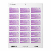 Zwevende paarse harten etiket (Full Sheet)