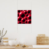 Zwevende Rode Bollen Acryl Wandkunst Poster (Keuken)