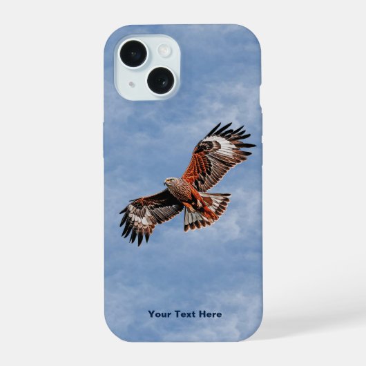 Zwevende Rode Wouw iPhone 15 Case (Achterkant)