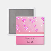 Zwevende Roze Harten Magneet (Voorkant / Achterkant)