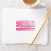 Zwevende Roze Valentijnsharten Etiket (Insitu)