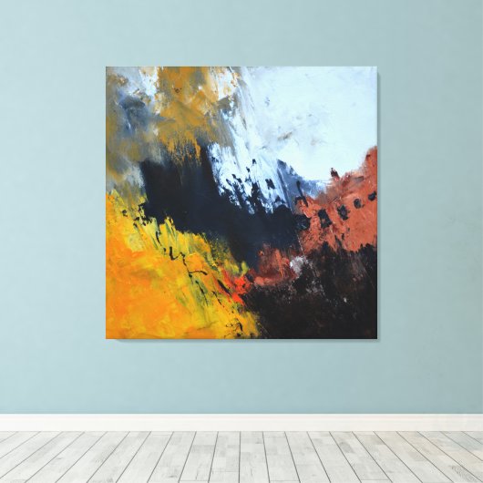 Zwevende seconden canvas afdruk (Insitu (Houten vloer))