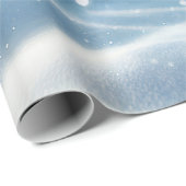 Zwevende sneeuwharten cadeaupapier (Rol Hoek)