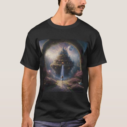 Zwevende toekomstkunst t-shirt (Voorkant)