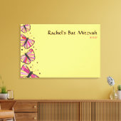 ZWEVENDE VLINDER Bat Mitzvah Inlogbord Canvas Afdruk (Insitu (Woonkamer))