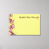 ZWEVENDE VLINDER Bat Mitzvah Inlogbord Canvas Afdruk (Voorkant)