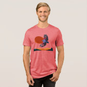 Zwevende vogel T-shirt Tri-Blend shirt (Voorkant volledig)