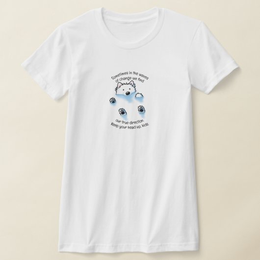 Zwevende Westie-hond T-shirt (Laagn)