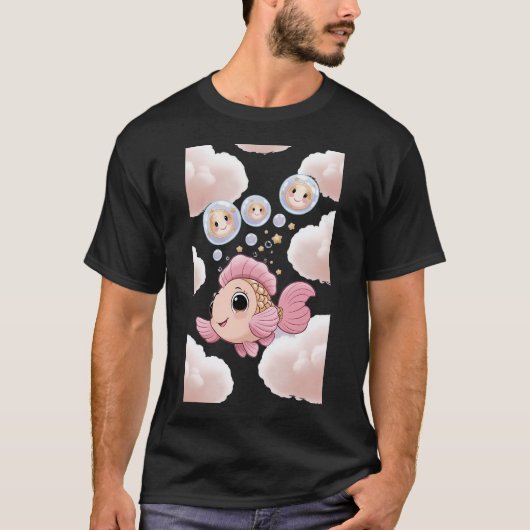 Zwevende Wolkenvis T-shirt (Voorkant)