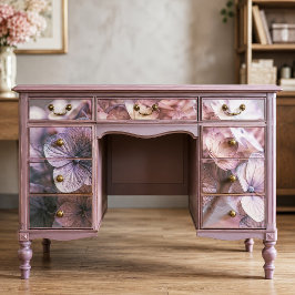 Zweverig Stof Roze Mauve Hortensia Decoupage Tissuepapier