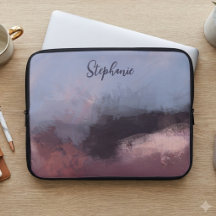 Zweverige Blush Navy Abstracte Waterverf Ontwerp