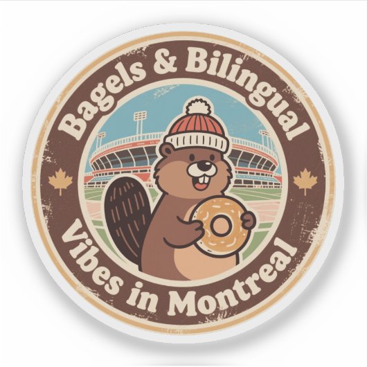 Zweverige Canadese Montreal-sfeer Sticker (Voorkant)