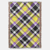 Zweverige Eclectische Boho Nonbinaire Plaid Pride Deken (Voorkant Verticaal)