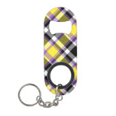 Zweverige Eclectische Boho Nonbinary Gestreepte Pr Mini Flessenopener (Voorkant)