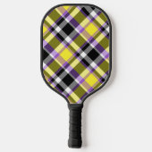 Zweverige Eclectische Boho Nonbinary Gestreepte Pr Pickleball Paddle (Achterkant)