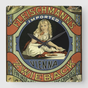  Zwieback-reclame Vierkante Klok