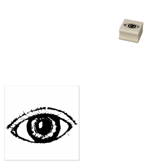   Zwierig Rare Ongelijksoortige Oog Grappig Trippy Rubberstempel (Gestempeld)