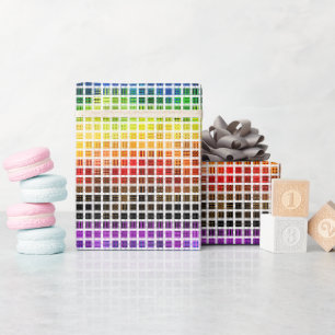 Zwierige Boho Plaid Kleurrijke Homoseksuele Regenb Cadeaupapier
