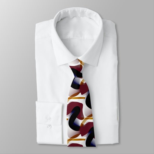 Zwierige Moderne Geometrische Chic Monogram Stropdas (Gebonden)