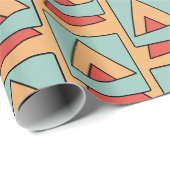 Zwierige Vintage Retro Patroon Cadeaupapier (Rol Hoek)