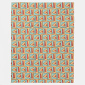 Zwierige Vintage Retro Patroon Fleece Deken (Voorkant)
