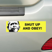 Zwijg en gehoorzaam bumpersticker (Op auto)